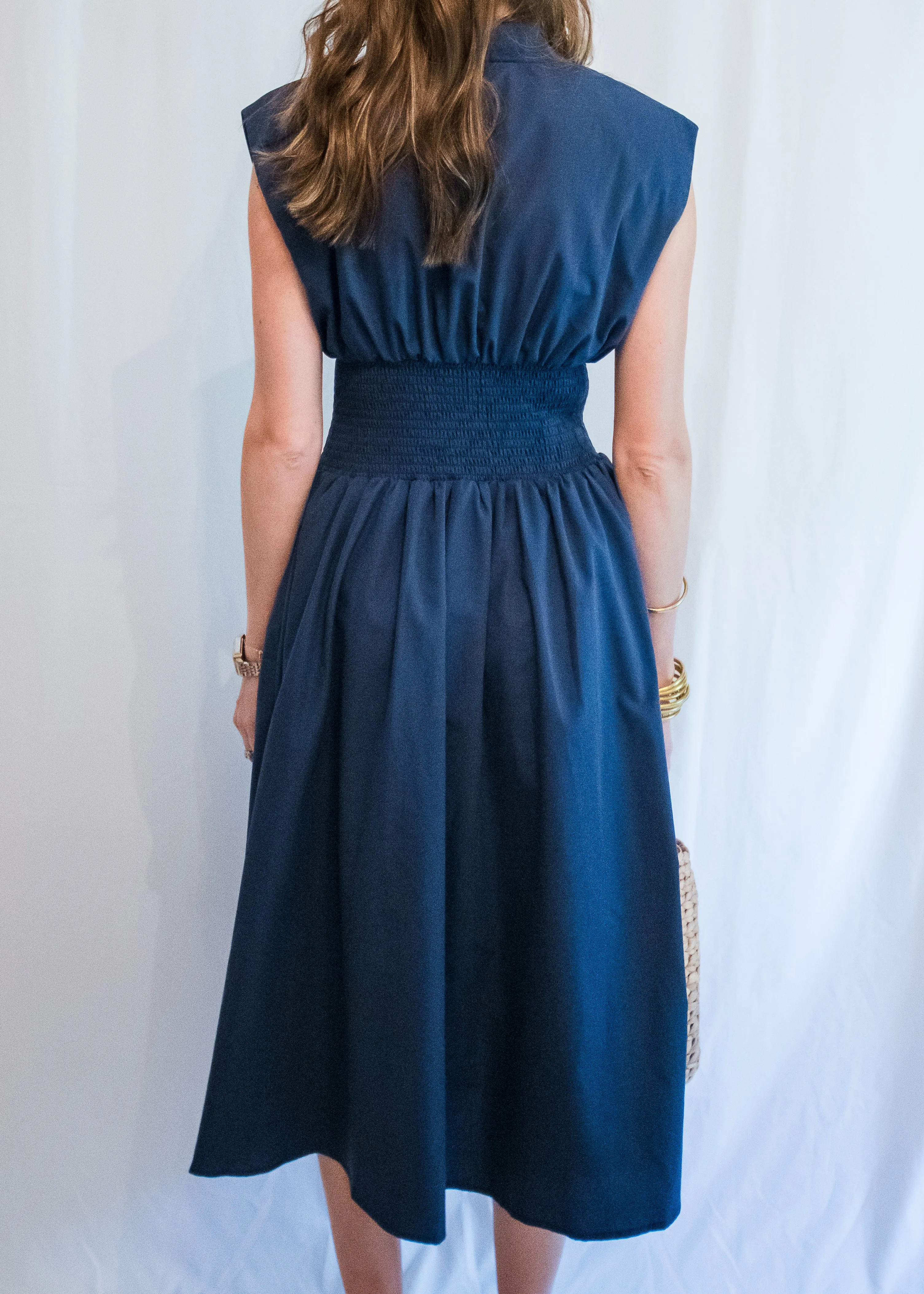 Oh so Chic! Navy Zipper Dress