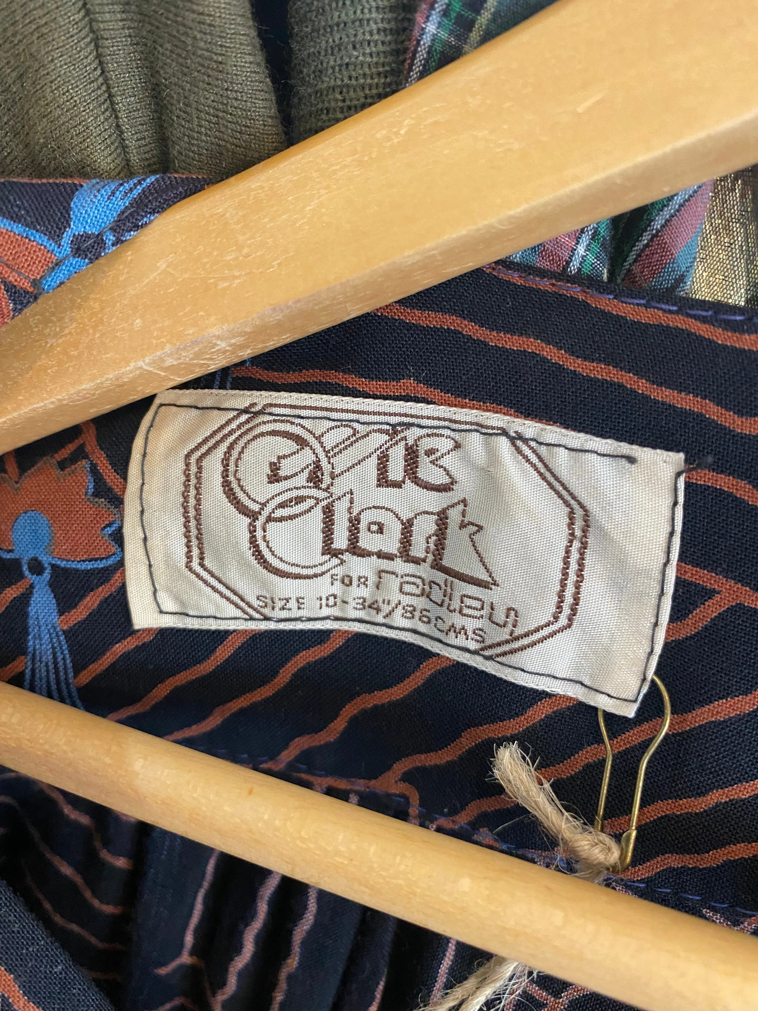 Ossie Clark Cotton Fan Pattern Party Dress