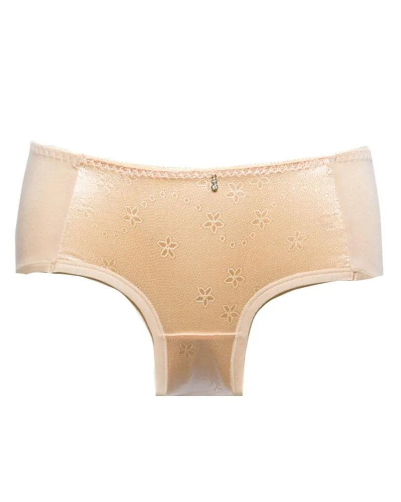Pack of 3 - Embroidered Cotton Panty For Women-KN335