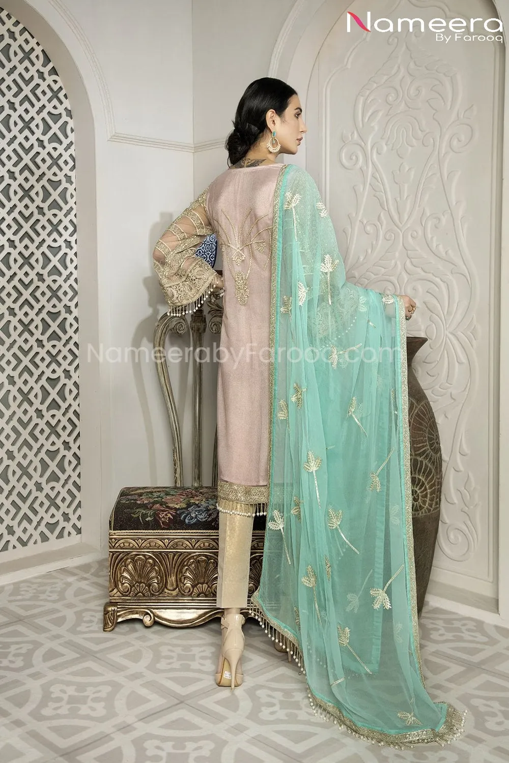 Pakistani Designer Party Wear Dress for Girls #BP174