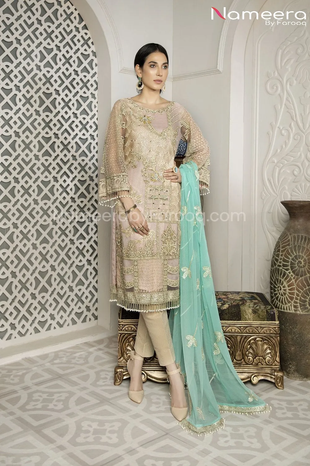 Pakistani Designer Party Wear Dress for Girls #BP174