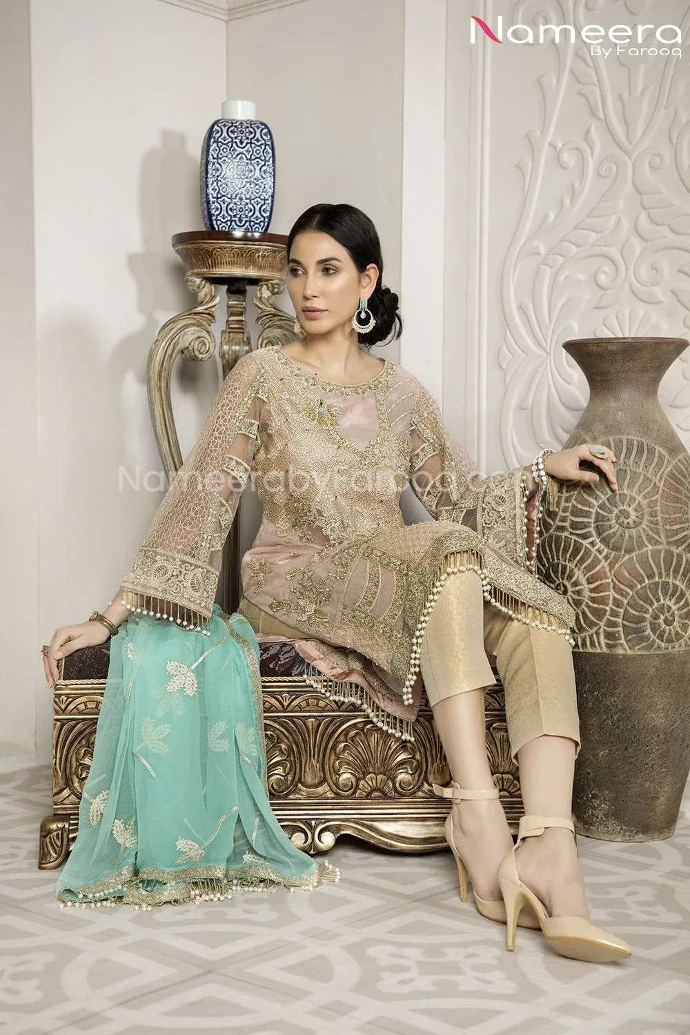 Pakistani Designer Party Wear Dress for Girls #BP174
