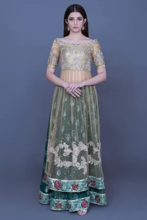 Pakistani Net Frock for Wedding Party #Y2030