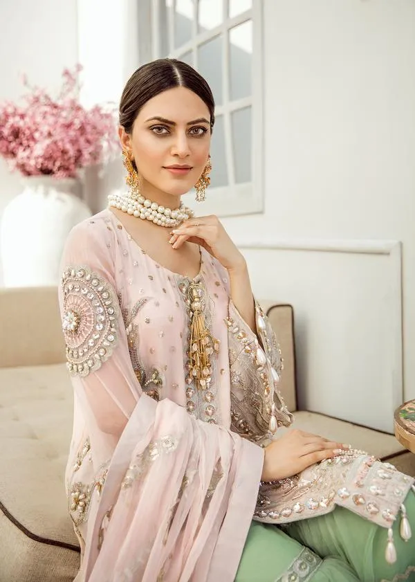 Pakistani Sharara With Hand Embellished Embroidery # CA133