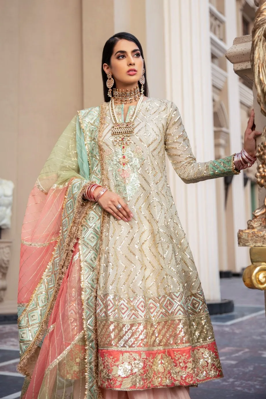 Pakistani Wedding Party Gharara Suit #Y6243