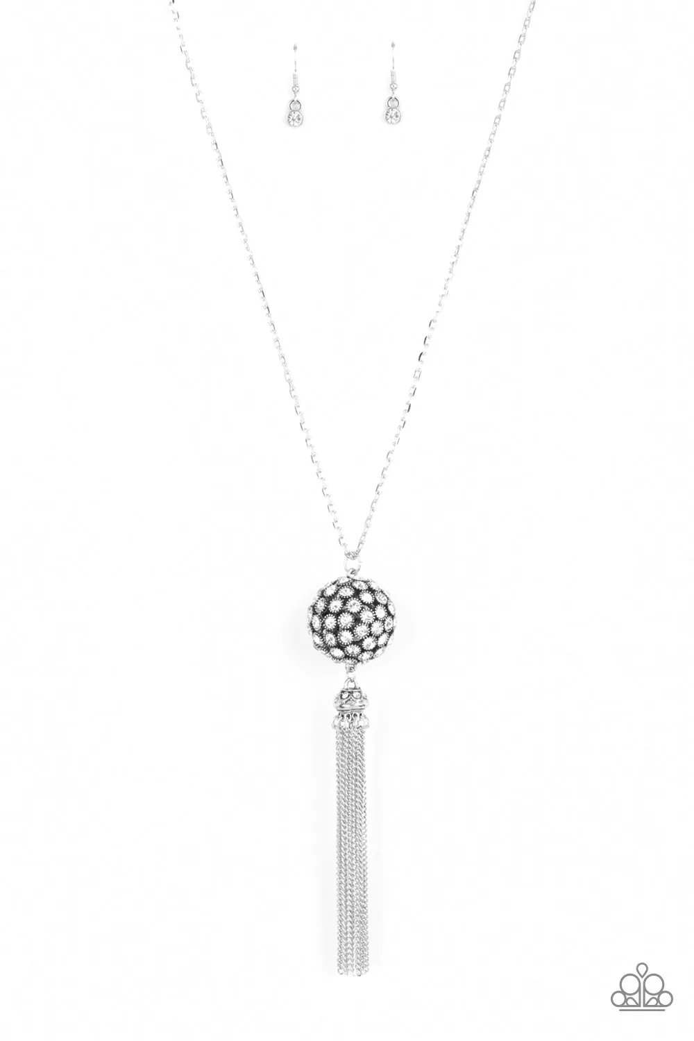 Paparazzi Rhinestone Revolution Necklace White