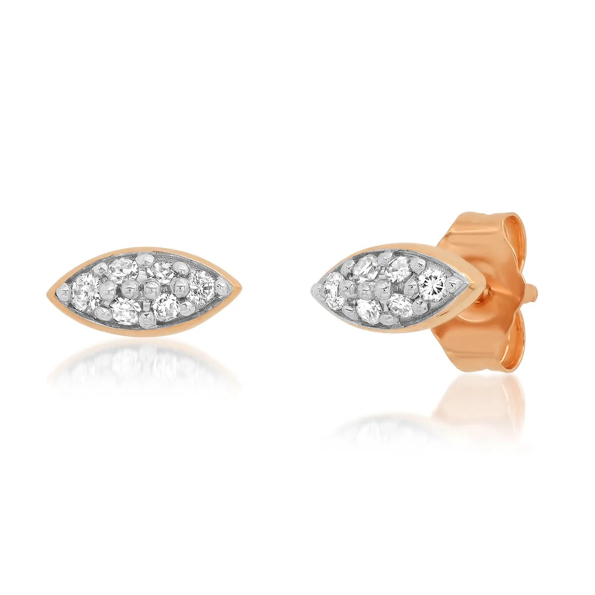 Pave Diamond Marquise Studs