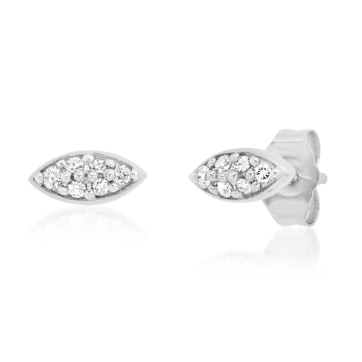Pave Diamond Marquise Studs