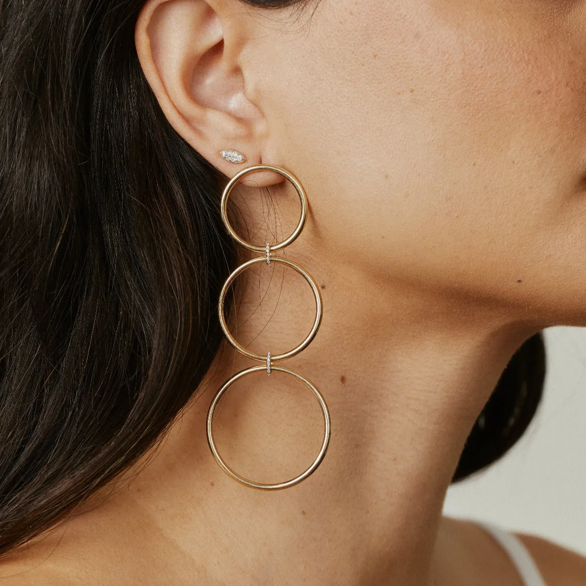 Pave Diamond Marquise Studs