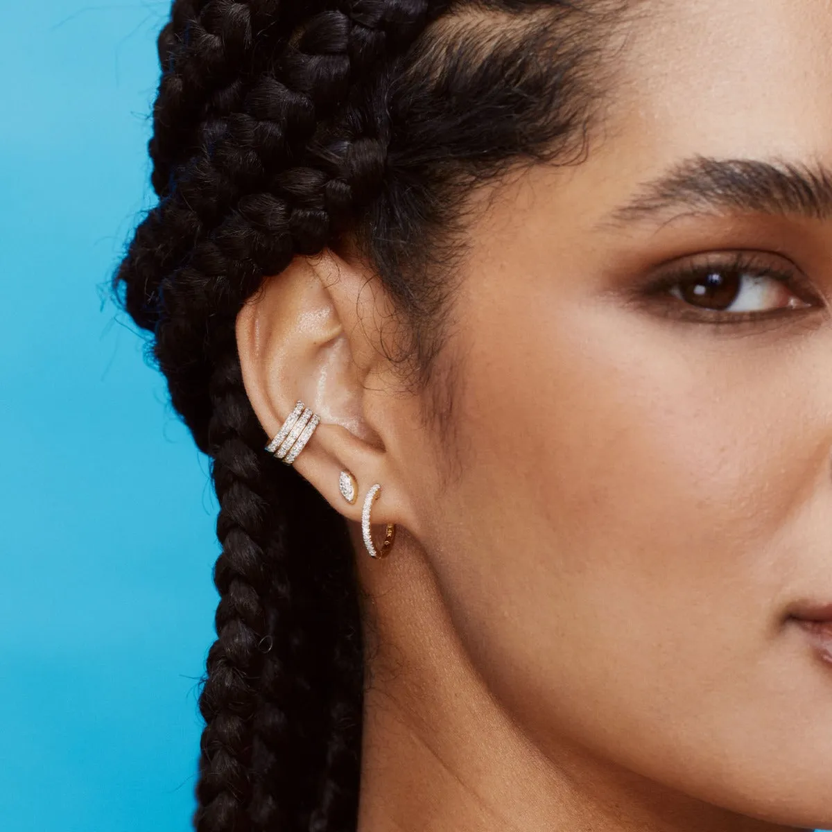 Pave Diamond Marquise Studs