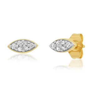 Pave Diamond Marquise Studs