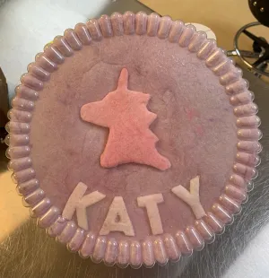 Personalized Unicorn Rainbow Cotton Candy Cake Unicorn Birthday Cake