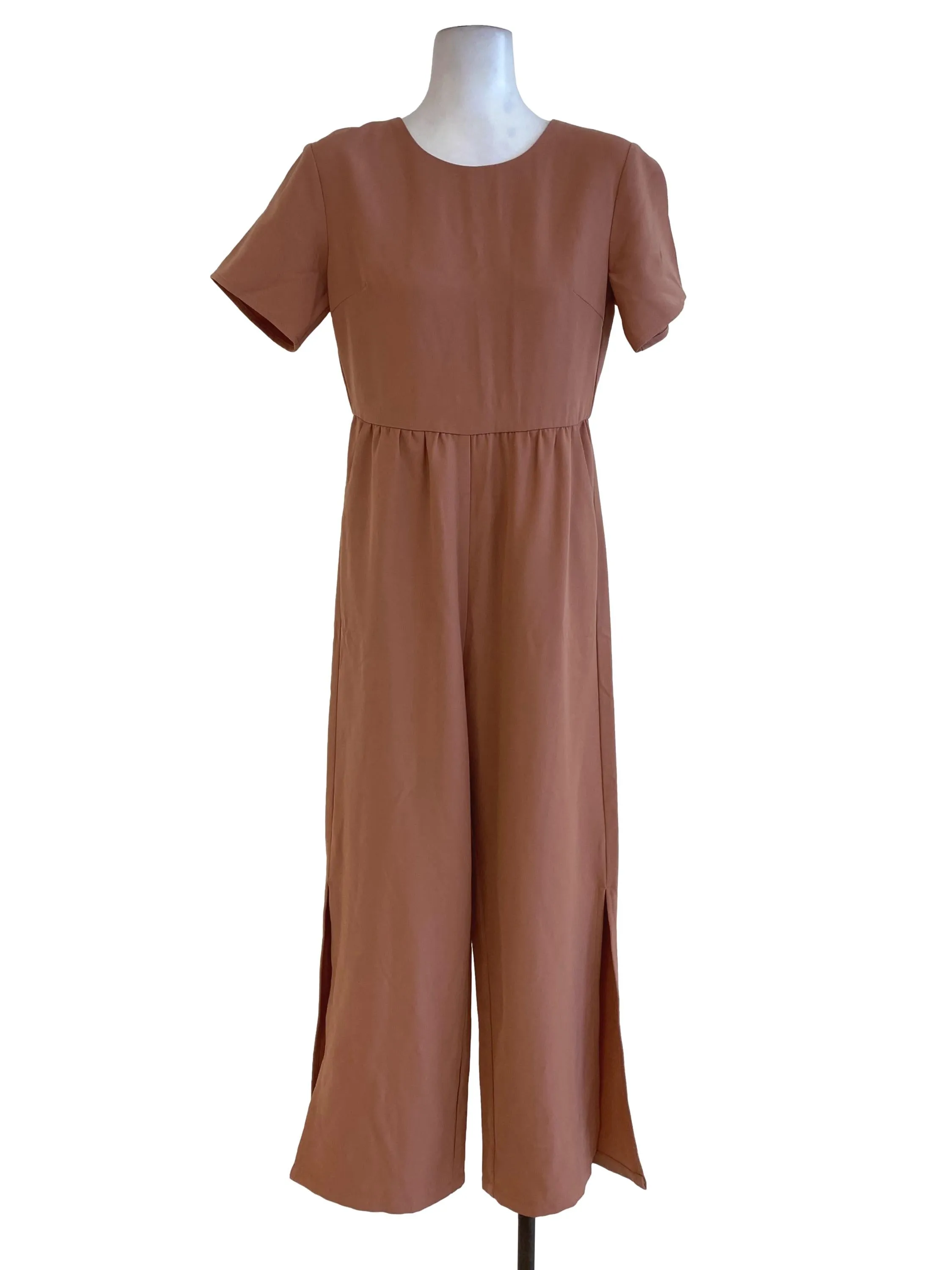 Pink Round Neck Jumpsuits TCL