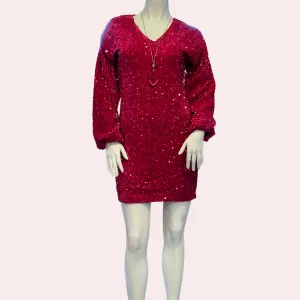 Pink Sequin Dress