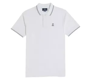 Psycho Bunny Mens Logan Polo White B6K136S1PC-100