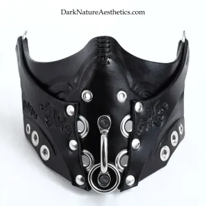 "Deep Abyss" Pure Inevitability Leather Half Mask