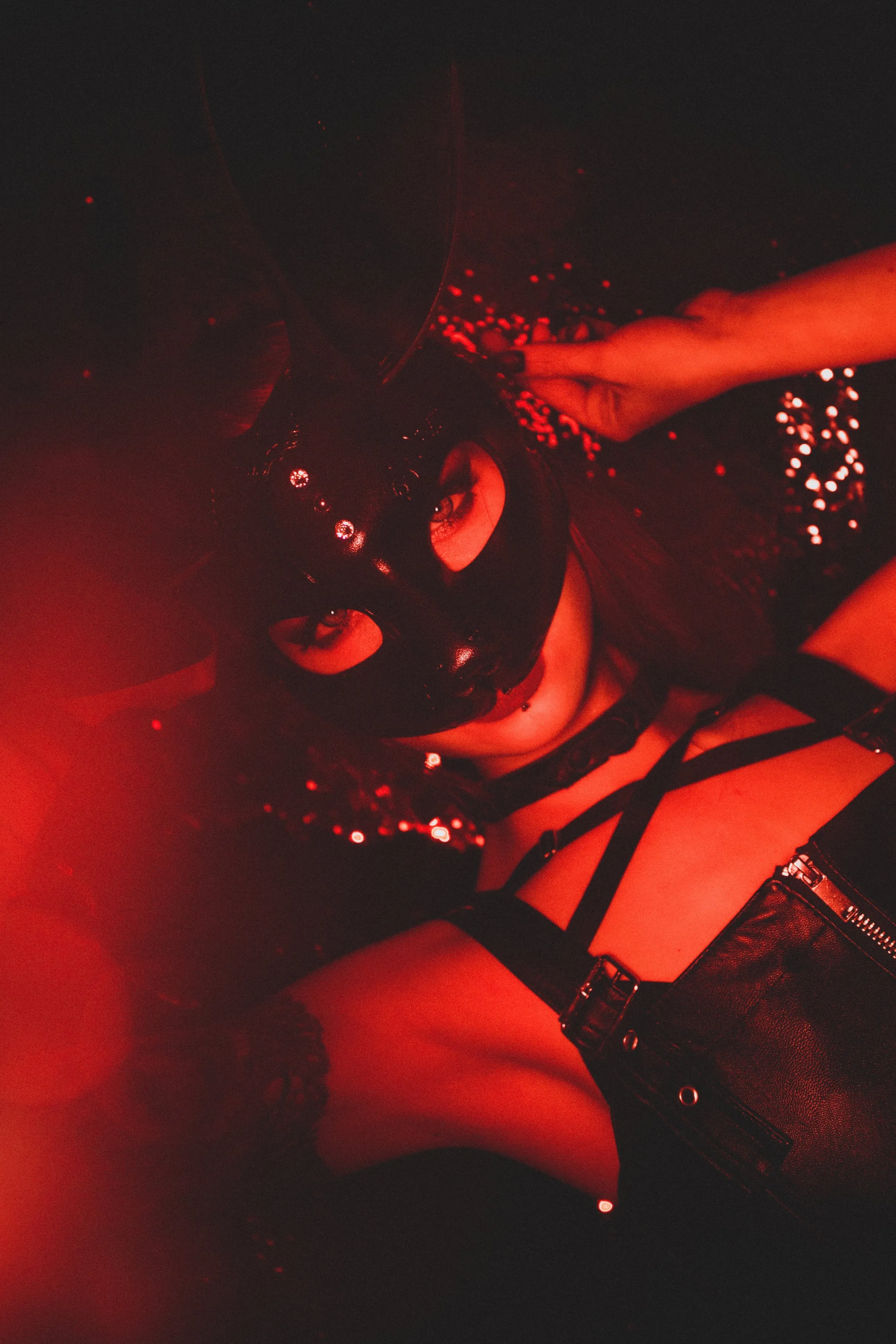 "Deep Abyss" Stella Bunny Rabbit Leather Mask