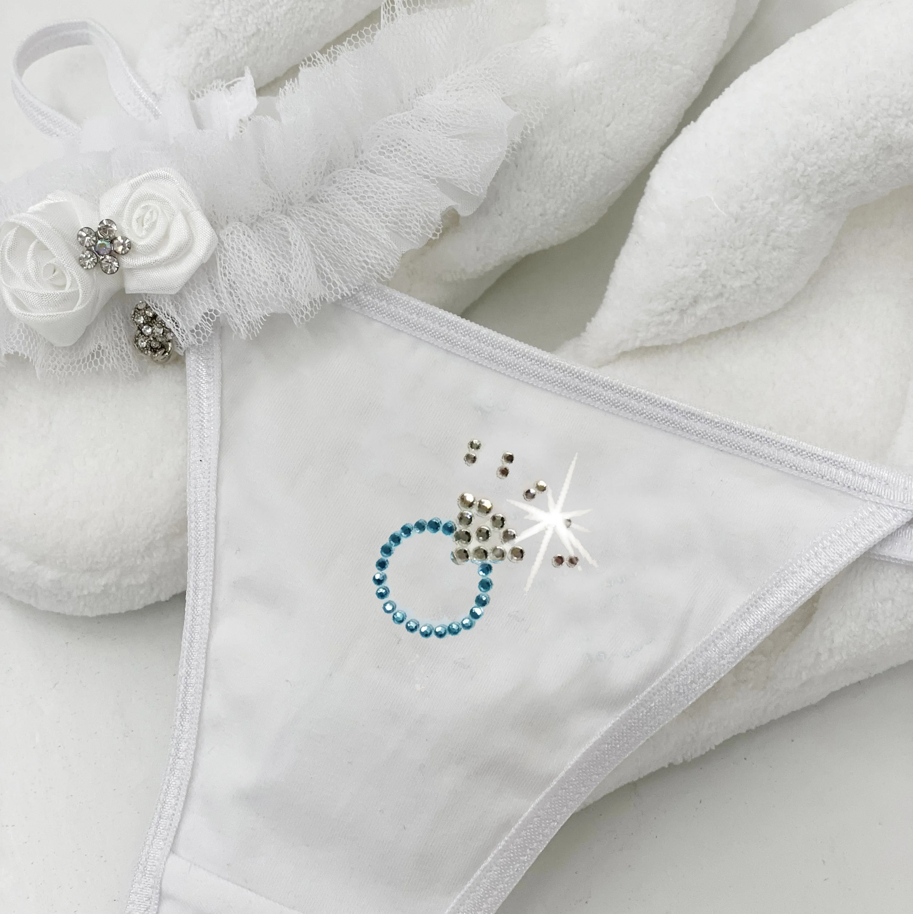 Rhinestone Wedding Ring Thong