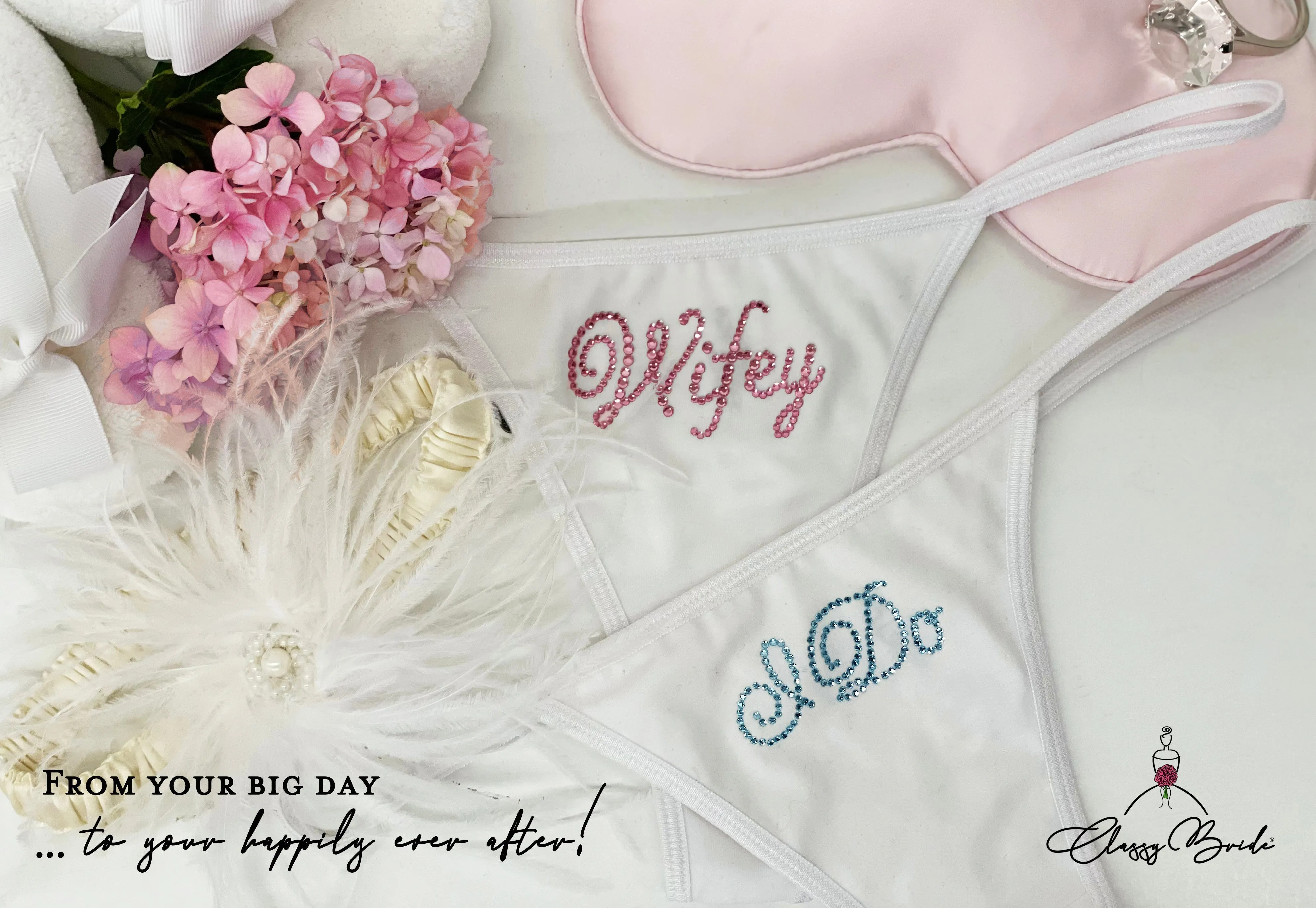 Rhinestone Wedding Ring Thong