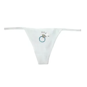 Rhinestone Wedding Ring Thong