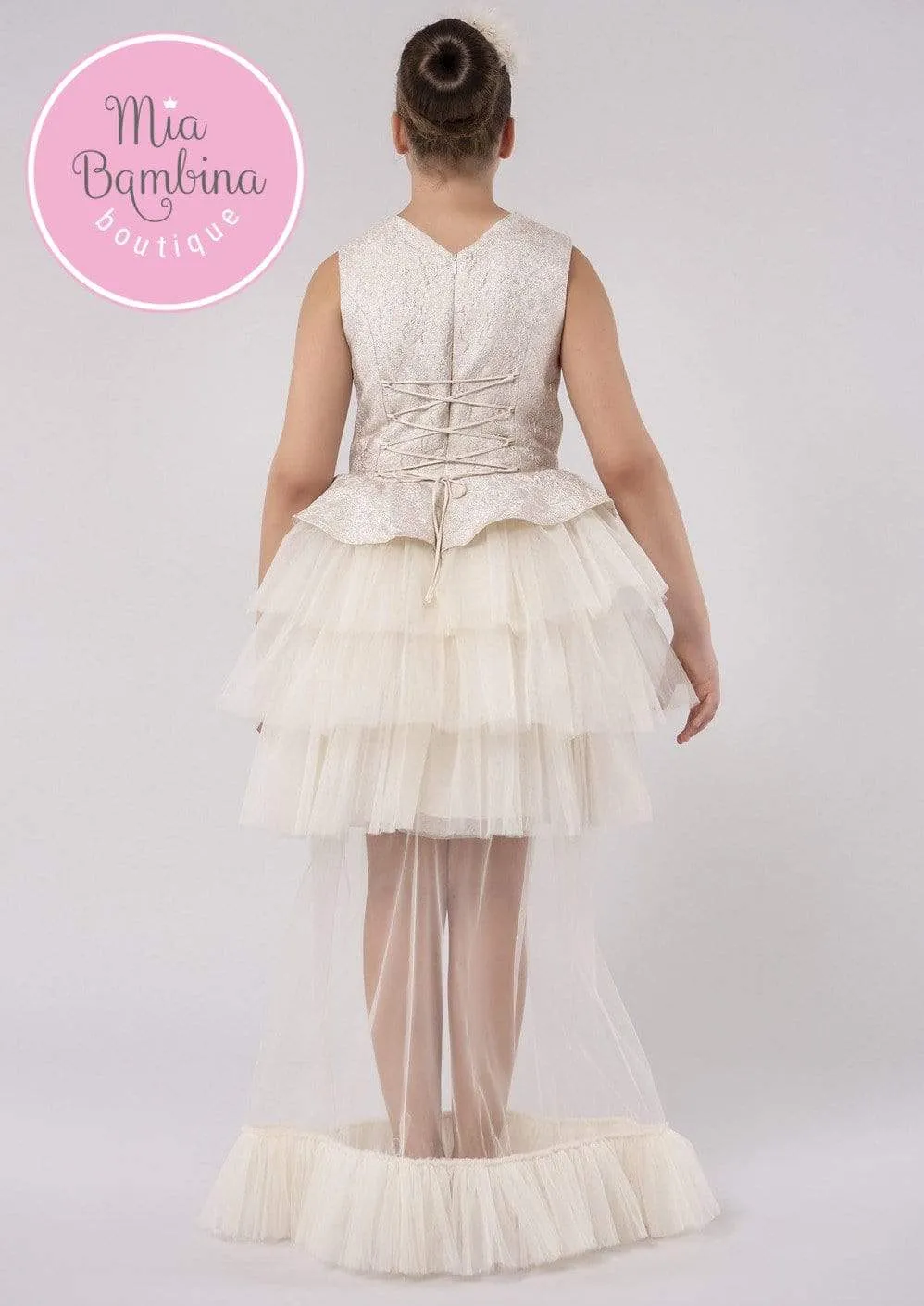 Rosalie Long Over-skirted Teen Girl Dress