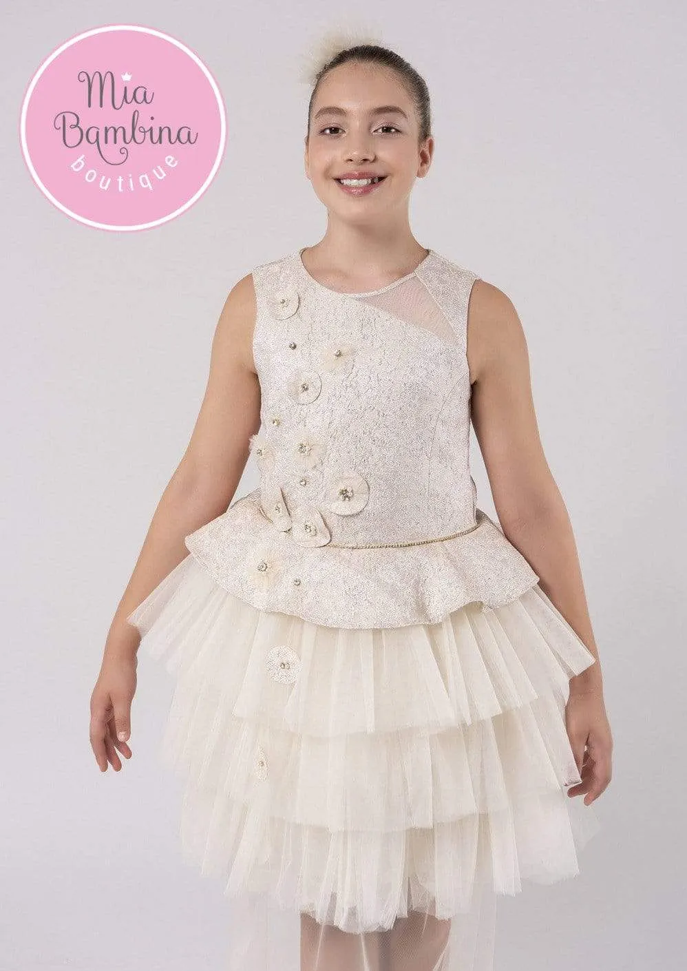 Rosalie Long Over-skirted Teen Girl Dress