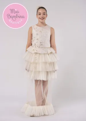 Rosalie Long Over-skirted Teen Girl Dress