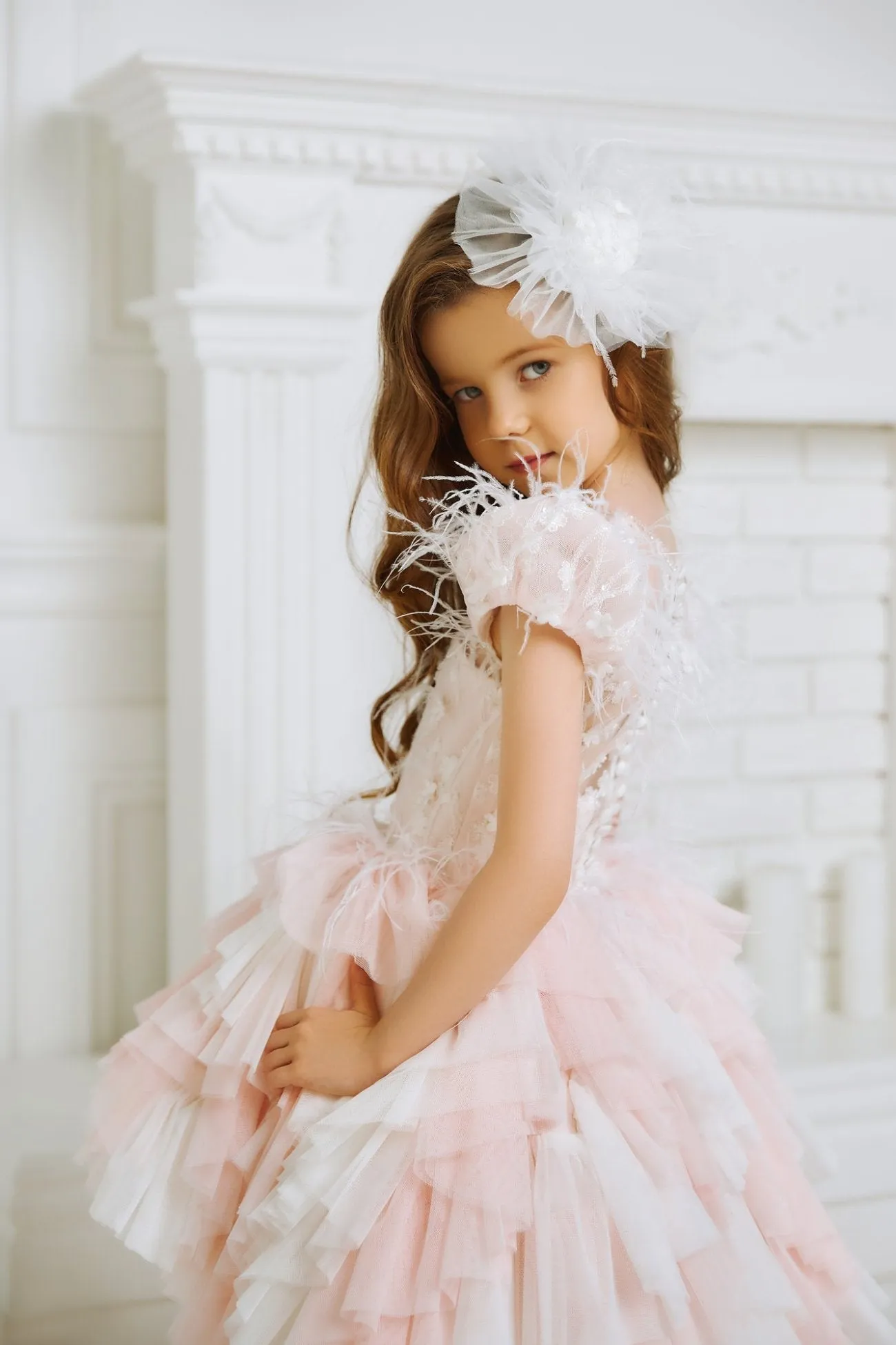 Sabrina High-Low Ruffled Flower Girl Dress