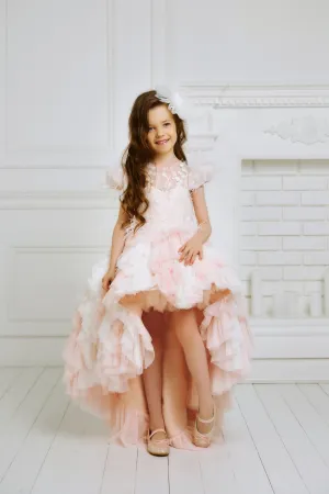 Sabrina High-Low Ruffled Flower Girl Dress