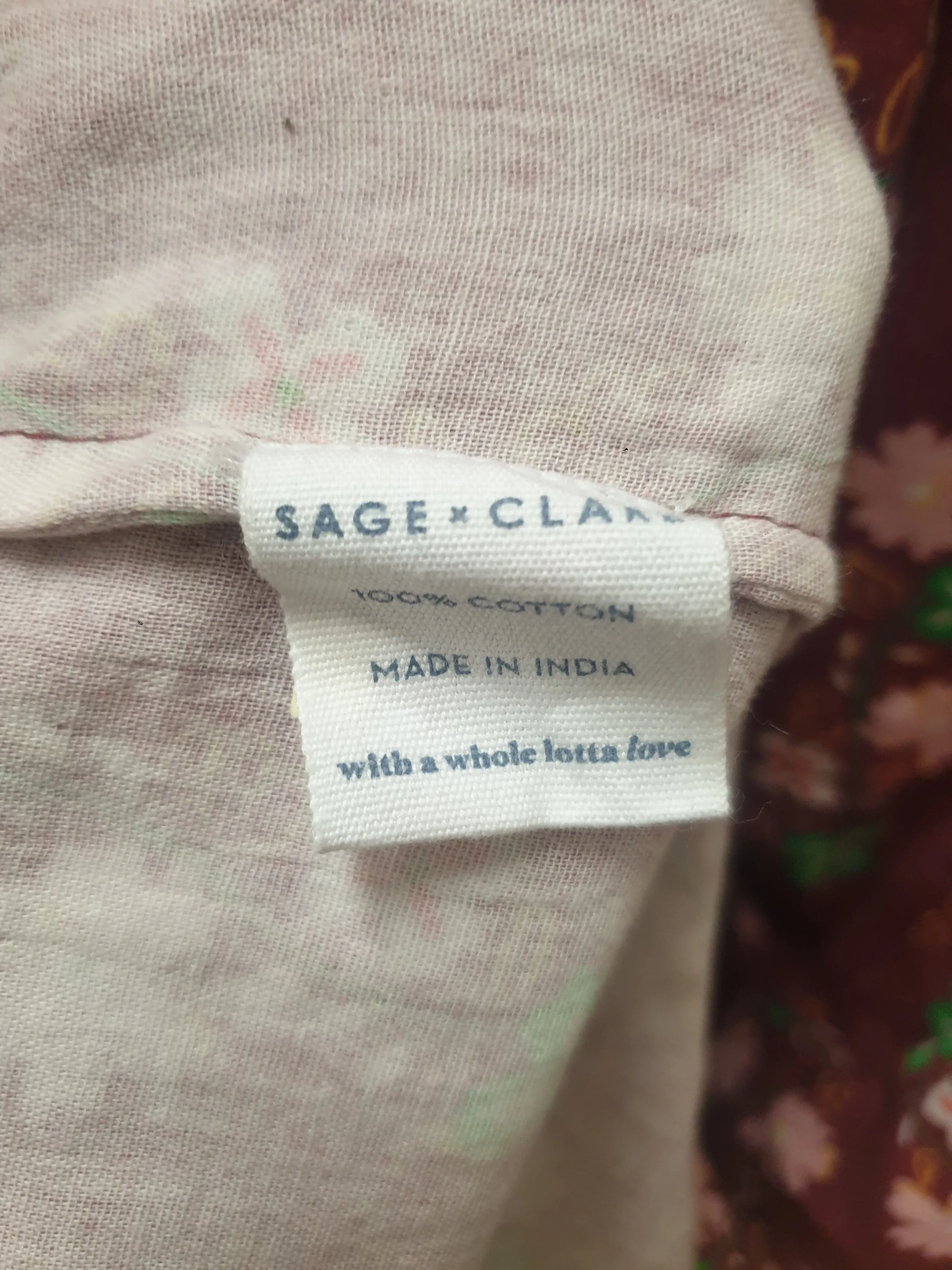 Sage & Claire red floral print long sleeve dress size S