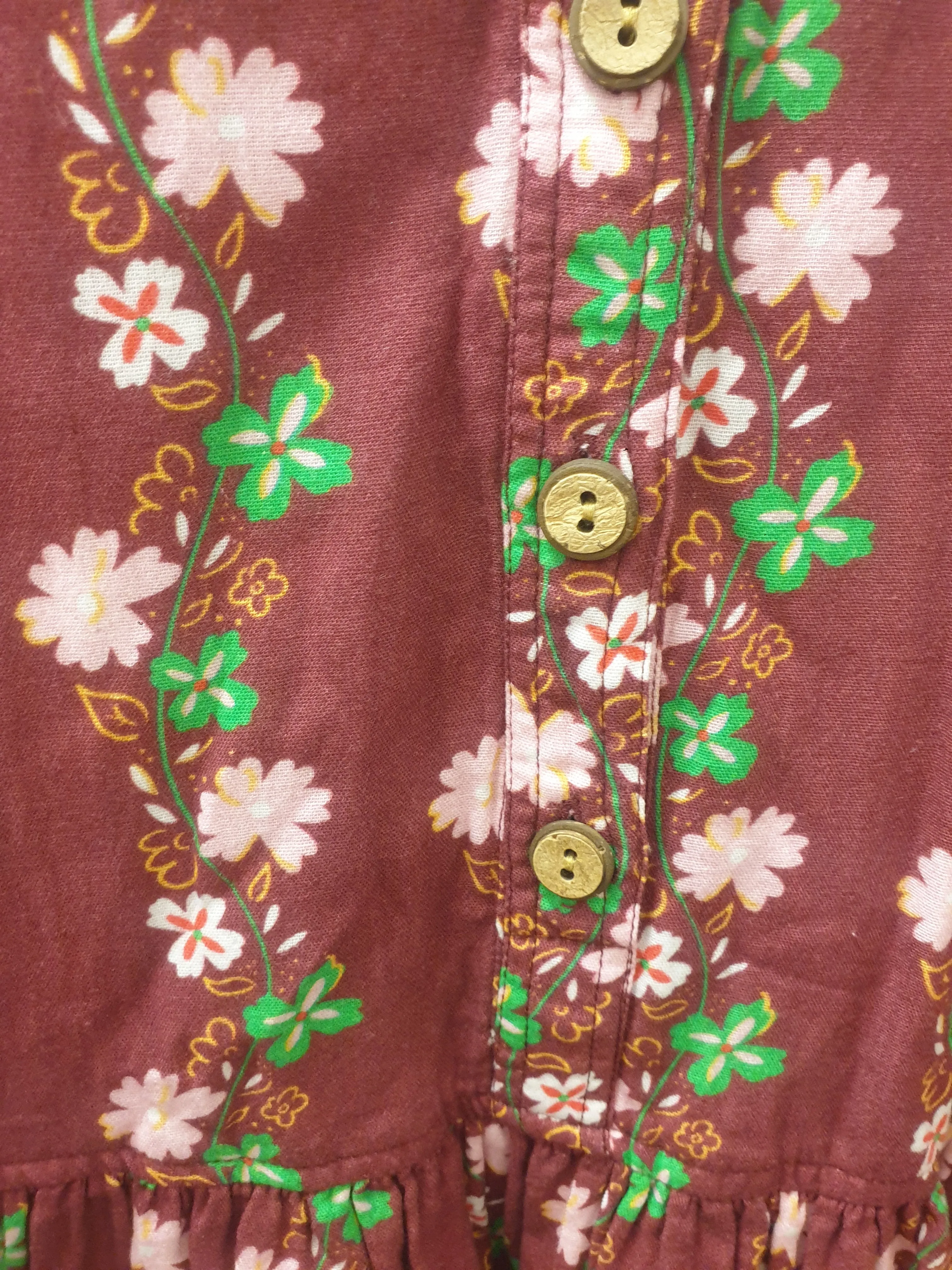 Sage & Claire red floral print long sleeve dress size S