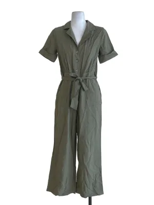 Sage Green Collared Jumpsuit TEM