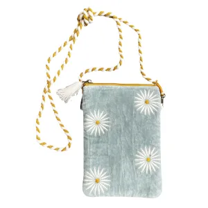 SALE! Daisies on Velvet Sling Bag