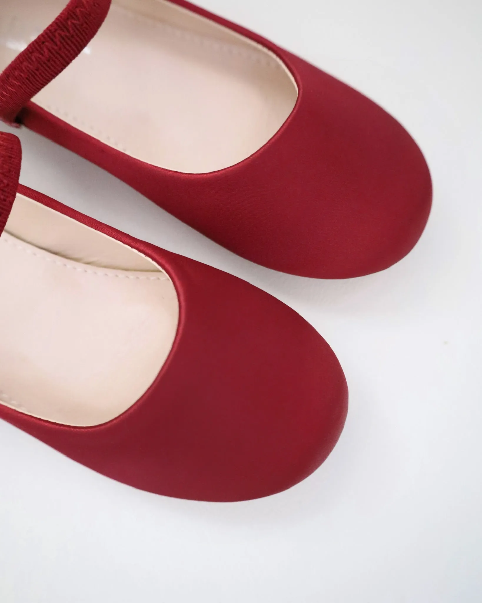 Satin Mary Jane Flats