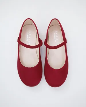 Satin Mary Jane Flats