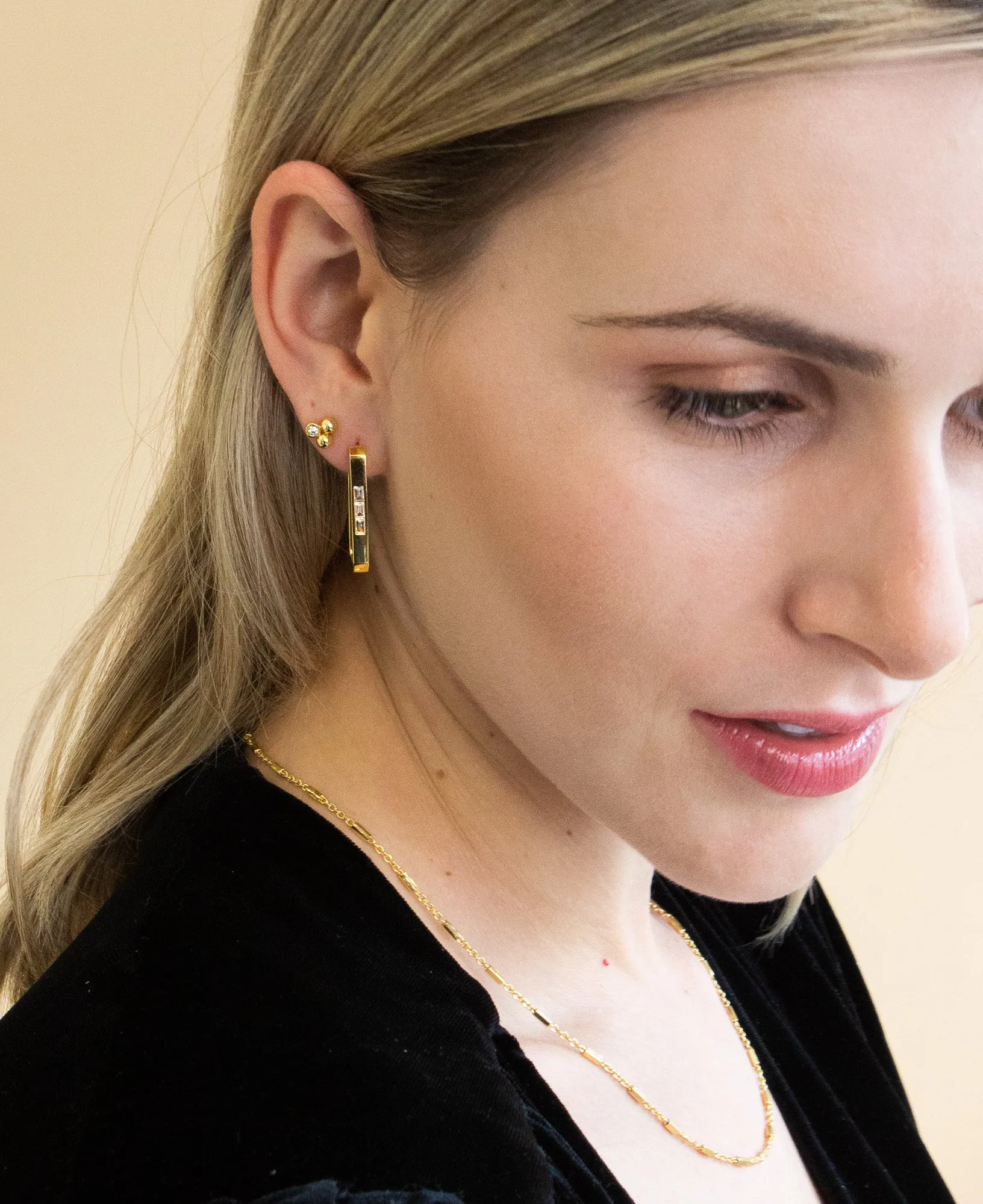 Seva Rectangle Hoop Earrings
