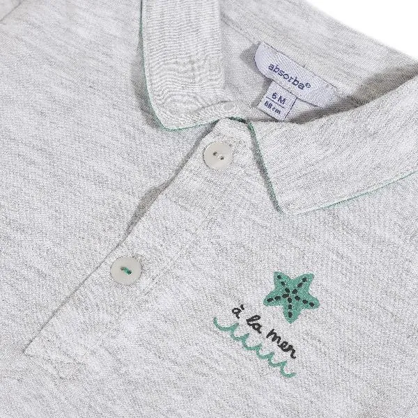 Star Grey Polo T-shirt