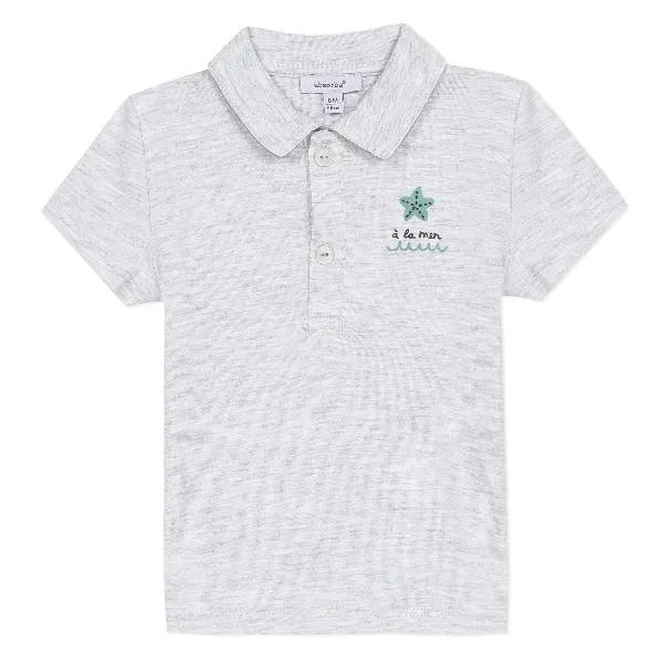 Star Grey Polo T-shirt