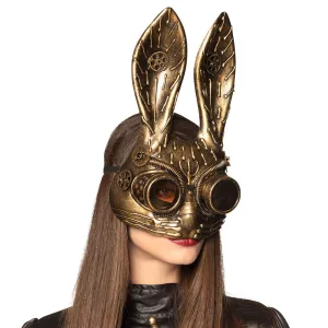 Steampunk Masquerade half Bunny Mask