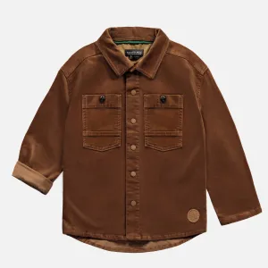 Surchemise marron en velours, enfant || Brown overshirt in velvet, child