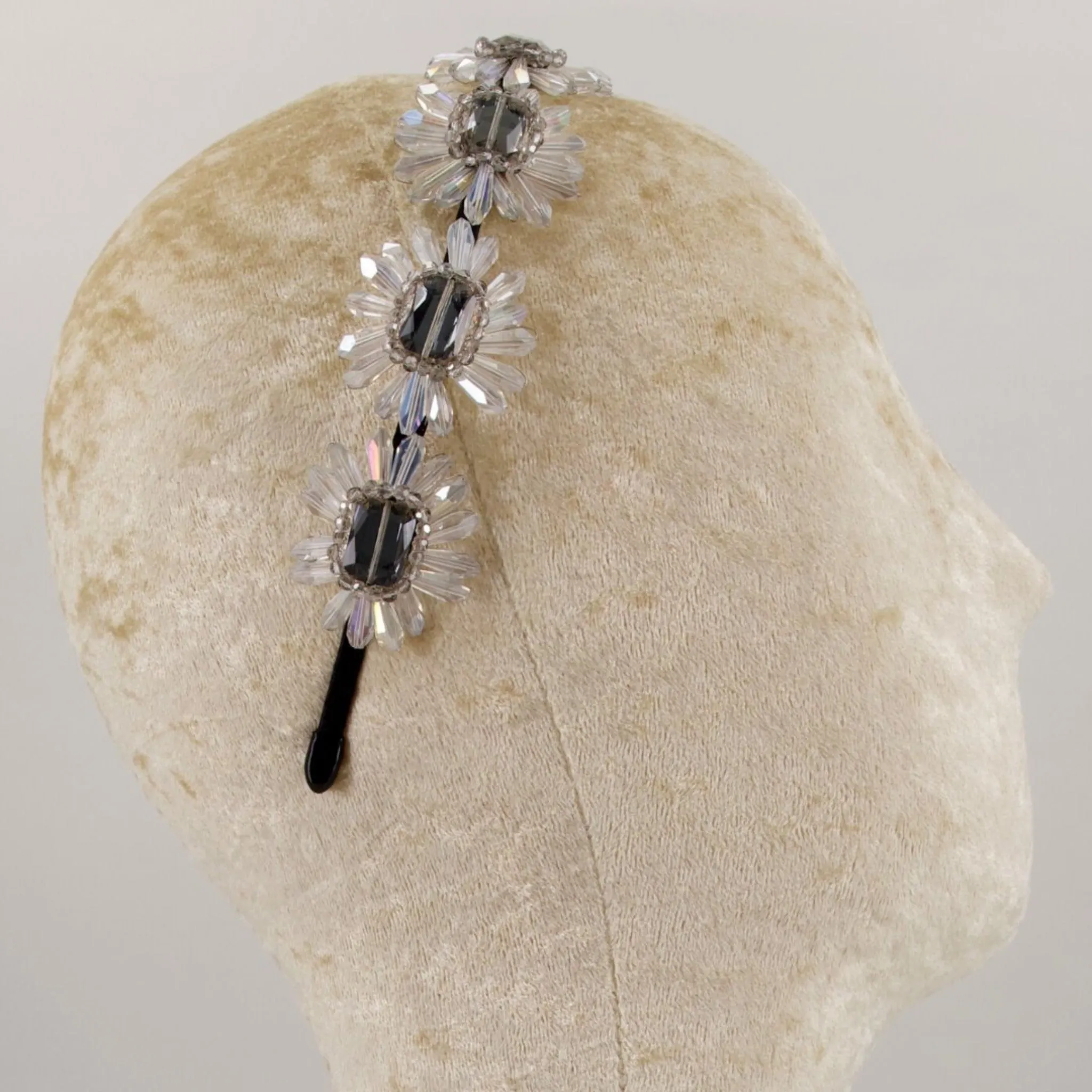 The Seraphina Crystal Flower Designer Headband