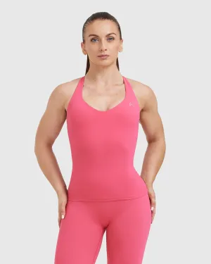 Unified V-Neck Cross Back Vest | Velvet Pink