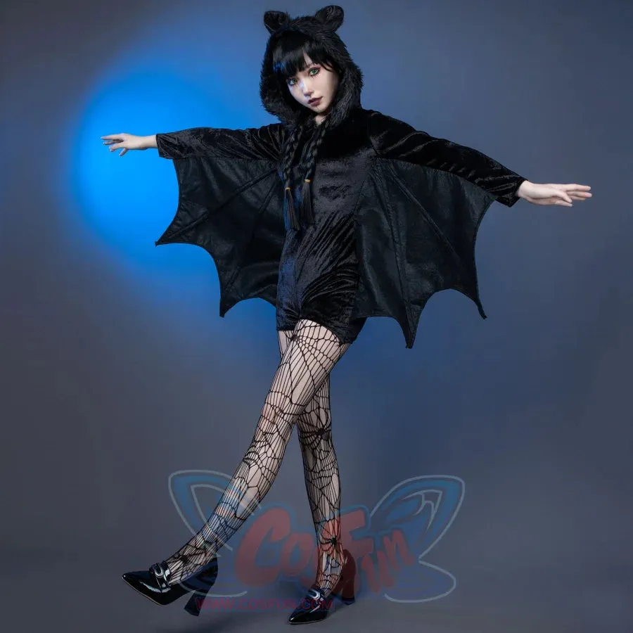 Vampire Bat Black Evil Horror Hooded Halloween Cosplay Costumes mp006082