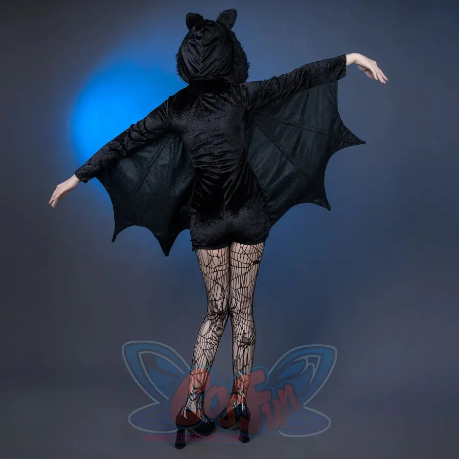 Vampire Bat Black Evil Horror Hooded Halloween Cosplay Costumes mp006082