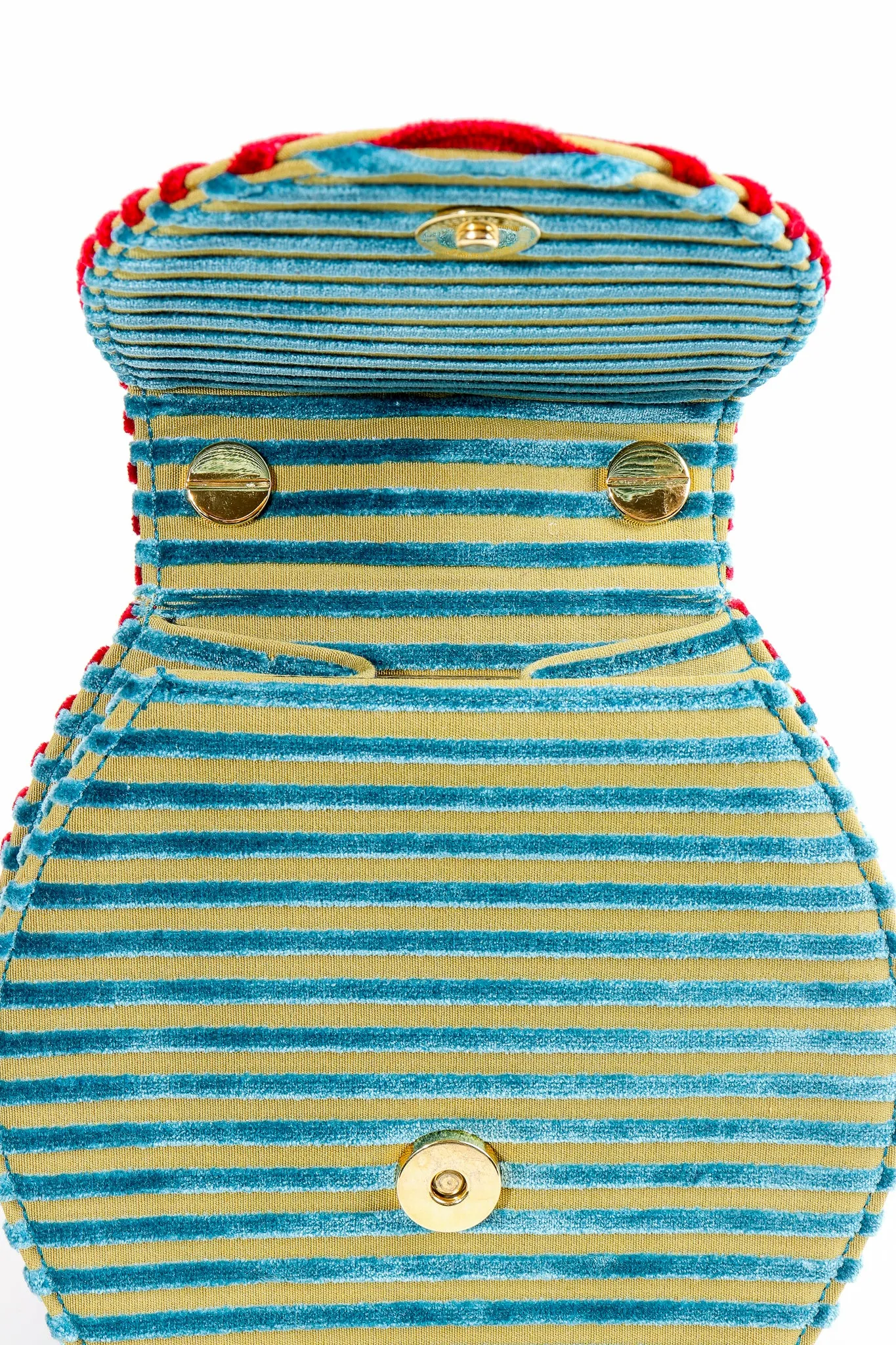 Velvet Striped Bell Bag