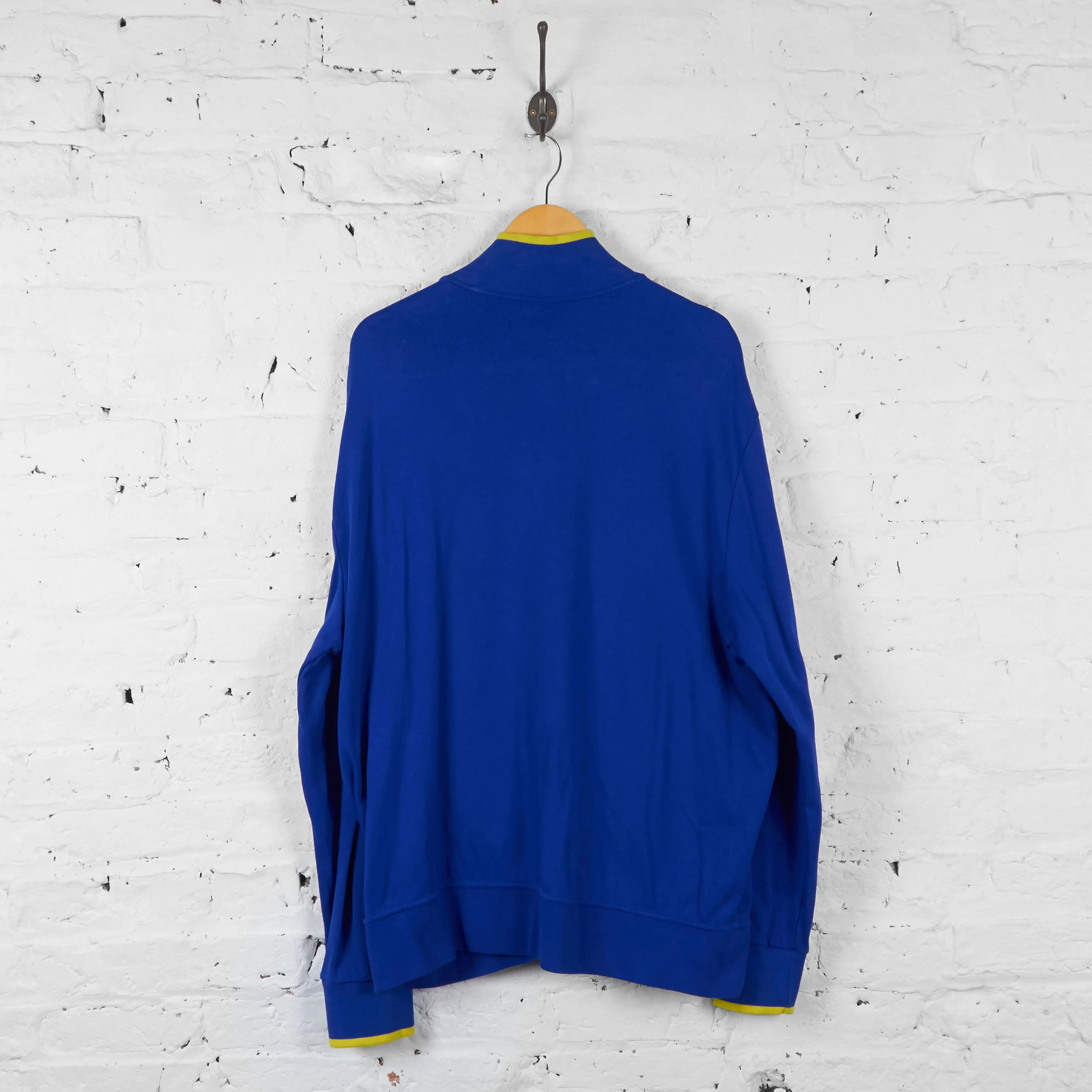 Vintage Ralph Lauren Polo Zip Up Tracksuit Top - Blue/Yellow - XXL
