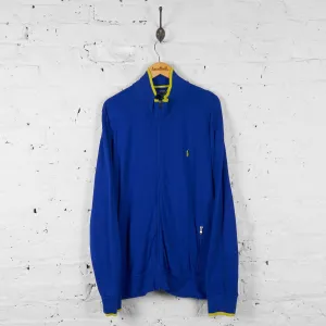 Vintage Ralph Lauren Polo Zip Up Tracksuit Top - Blue/Yellow - XXL