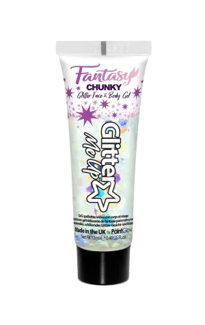 White Fantasy Chunky Glitter Gel