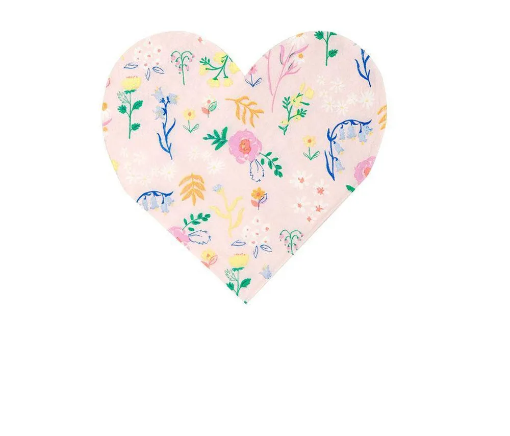 Wildflower Heart Paper Napkins
