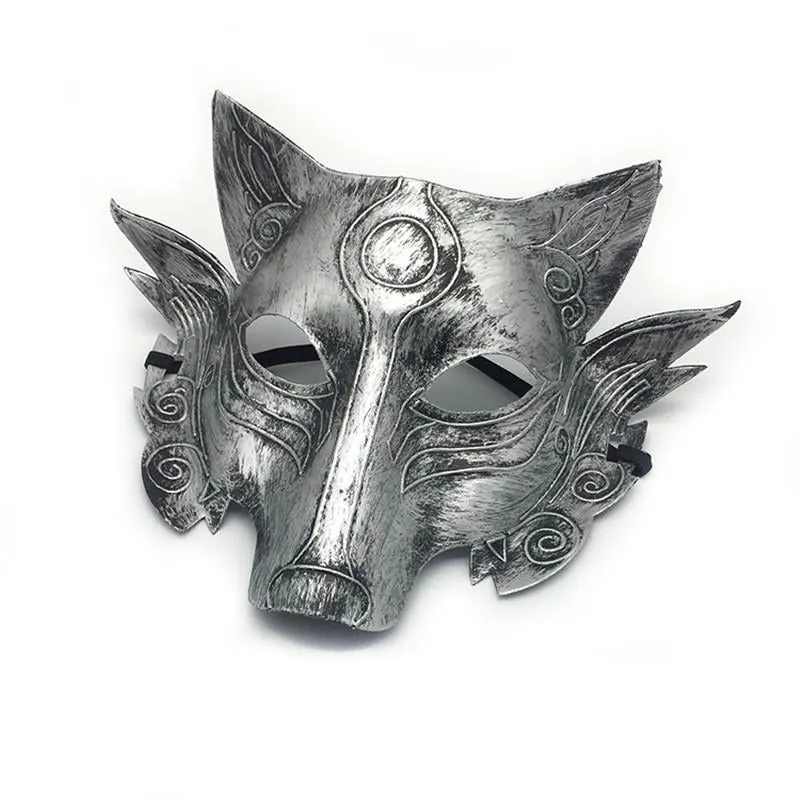 Wolf Mask with brushed metallic finish